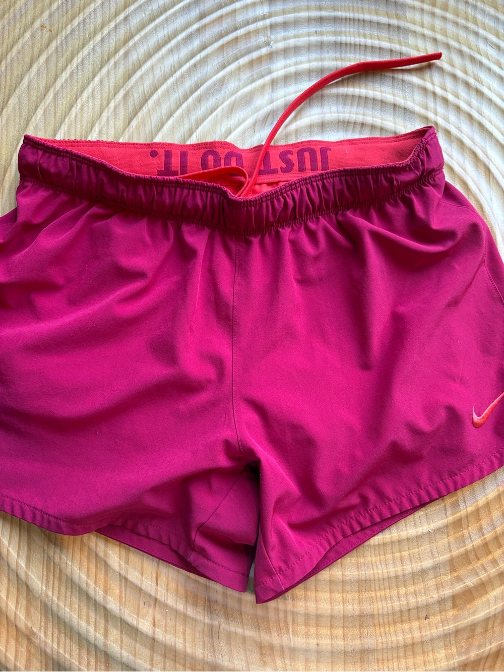 Nike Women’s Hot Pink Athletic Shorts with Coral Accents
